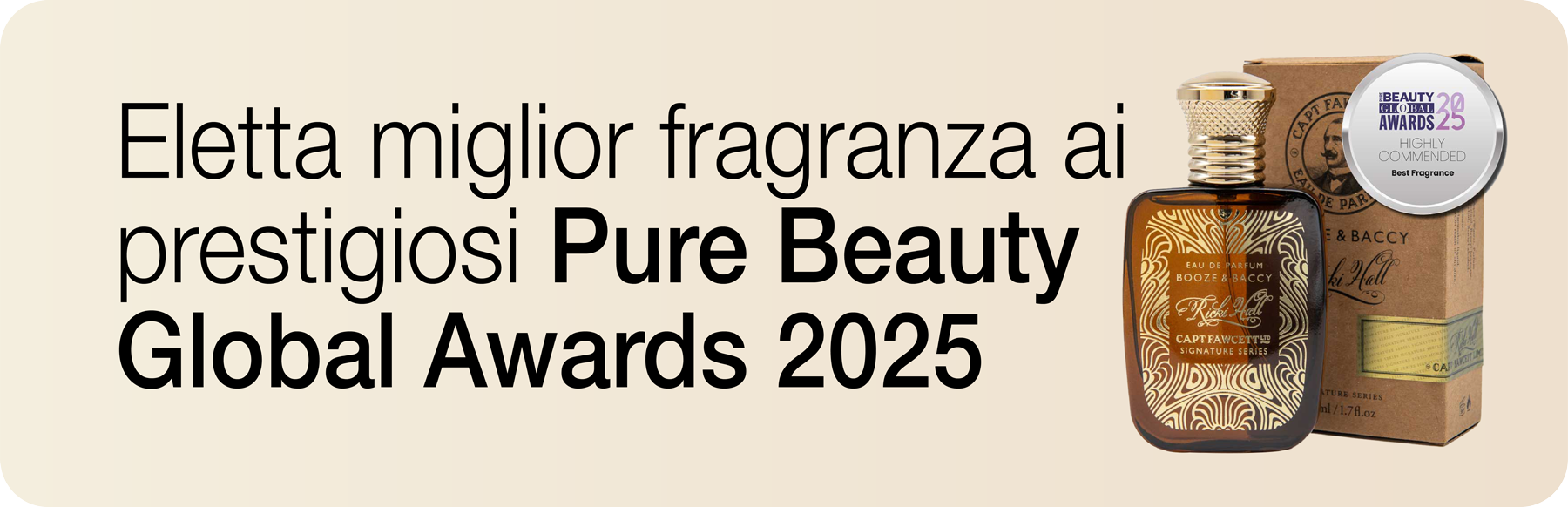 Booze & Baccy di Captain Fawcett trionfa ai Pure Beauty Global Awards 2025