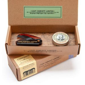 Expedition Strenght Sandalwood Moustache Wax & Comb Gift Set Captain Fawcett