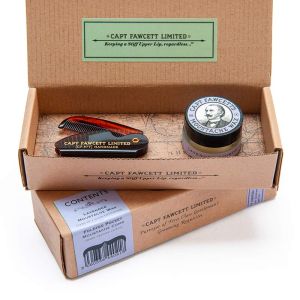 Lavander Moustache Wax & Comb Gift Set Captain Fawcett