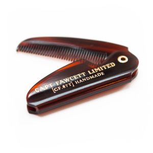 Folding Pocket Moustache Comb Captain Fawcett