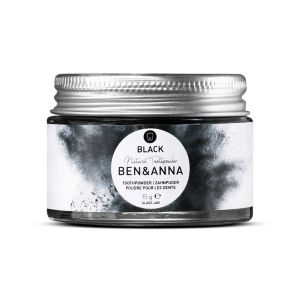 Polvere dentifricia Black al carbone attivo 15gr Ben & Anna