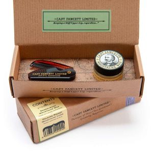 Sandalwood Moustache Wax & Comb Gift Set Captain Fawcett