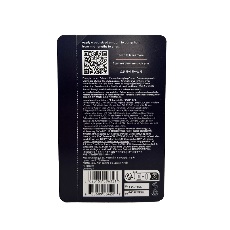 Sachet Crema Pre-Styling Leggera Capelli Lisci/Ondulati