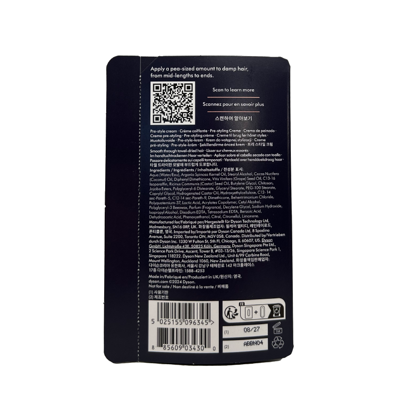 Sachet Crema Pre-Styling Leggera Per Capelli Ricci