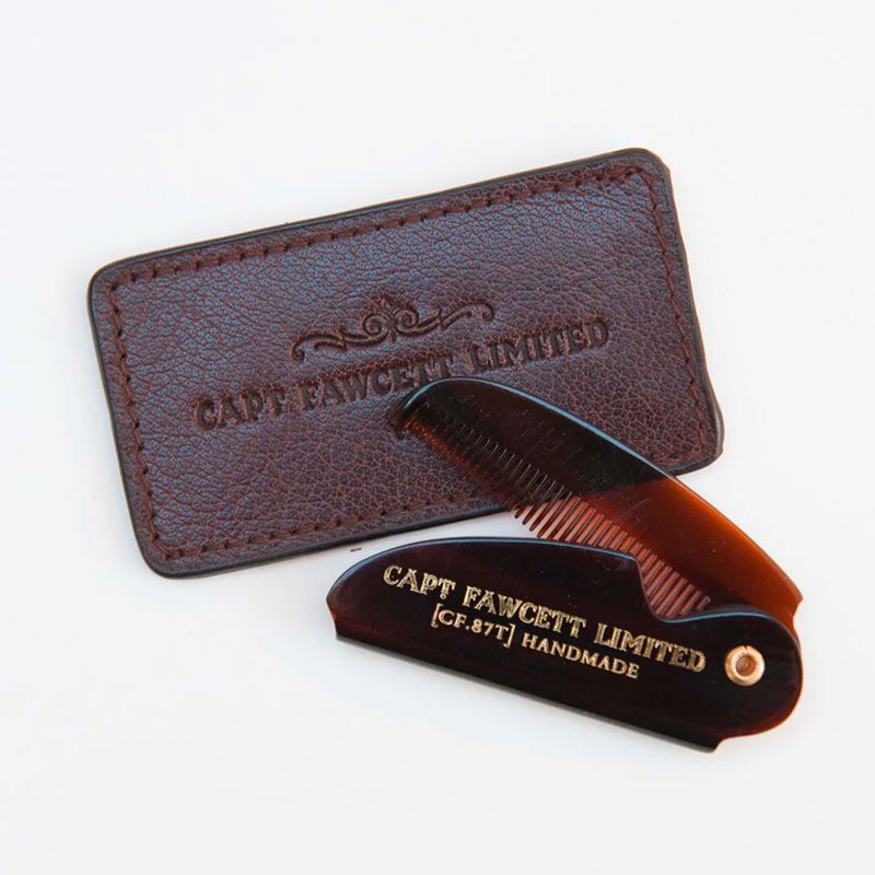 Leather Case for Moustache Comb Captain Fawcett