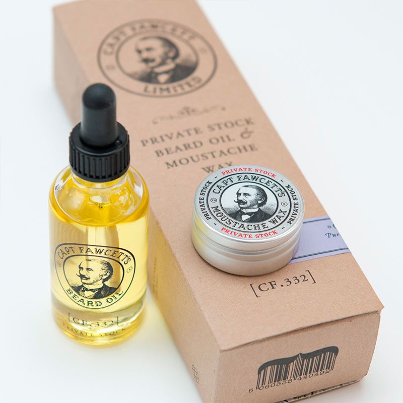 Private Stock Oil & Wax Gift Set Captain Fawcett